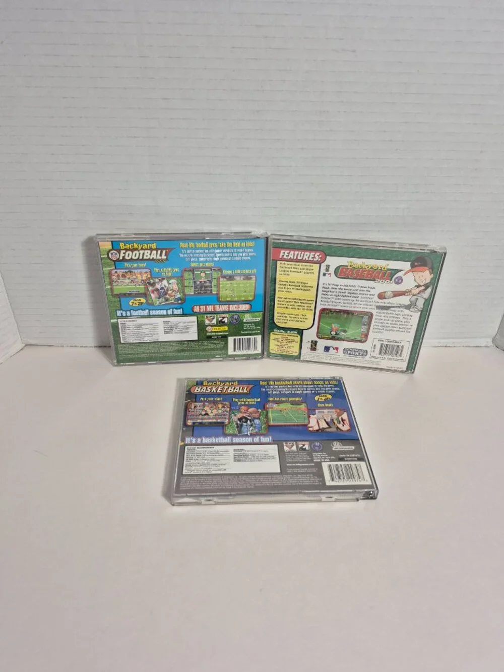 Lot of 3 Backyard Sports Football, Baseball, and Basketball PC Video Games